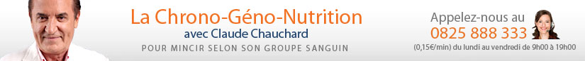 La Chrono-G�no-Nutrition avec Claude Chauchard - Pour mincir selon son groupe sanguin
