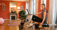 Julie dans sa salle de sport à Paris