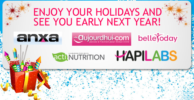 ENJOY YOUR HOLIDAYS AND SEE YOU EARLY NEXT YEAR!