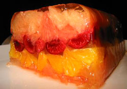 Arc-en ciel en gel�e de mandarine � la menthe
