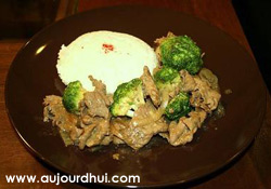 plat du jour : Boeuf brocolis