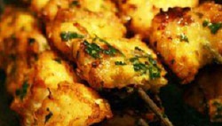 Brochettes de lotte au miel et � l'orange 