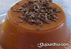 dessert du jour : Flan au chocolat  l'agar-agar