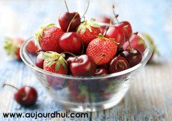 Coupe de fruits rouges