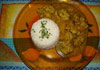 Curry de poulet  la mangue