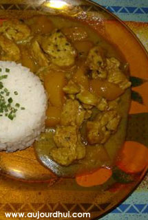 Curry de poulet à la mangue