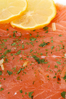 Filet de saumon à la crème d'olives