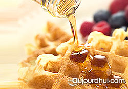 snack du jour : Gaufres au miel et au sucre vanillé