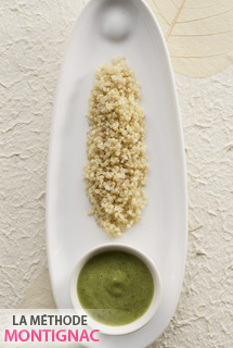Mousse de concombre au chvre et au quinoa
