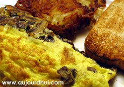 Omelette aux girolles