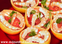 Pamplemousse aux crevettes 