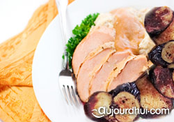 plat du jour : Poele de dinde aux aubergines