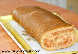 Roul� au chocolat-mascarpone-sp�culoos