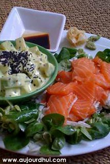 Salade de saumon à la japonaise 
