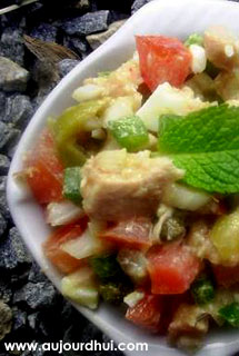 Salade de thon et petits légumes