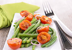 Salade de haricots verts et tomates