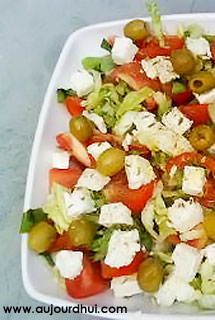 Salade de tomates à la féta et au cumin