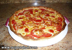 Tarte � la tomate et mozzarella