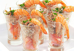 Timbale de saumon et crevettes