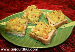 Toasts au guacamole maison