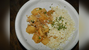Pâtisson fondant et son riz