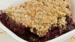 Compotée de myrtilles façon crumble