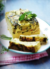 Flan aux courgettes et à la menthe