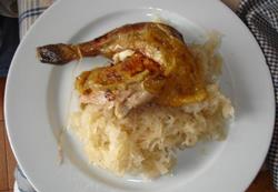 Pintade à la choucroute
