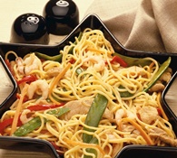 Poêlée asiatique aux crevettes