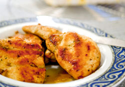 Aiguillettes de poulet à l'orange sanguine