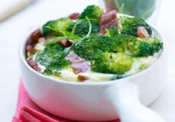 Clafoutis de brocoli et jambon fumé 
