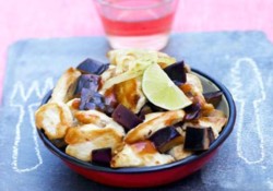 Poulet épicé à l'aubergine