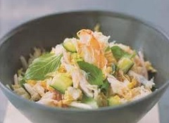 Concombre aux crevettes et miettes de crabe