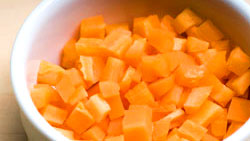 Dés de carottes au persil
