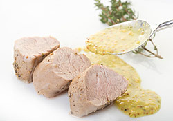 Filet mignon à la moutarde à l'ancienne