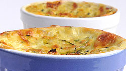 Flan au crabe et courgettes