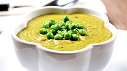 Flan aux petits pois