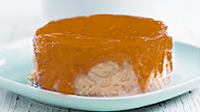 Gâteau de riz au coulis de fruits exotiques