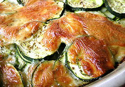 Gratin de courgette au jambon