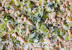 Gratin de saumon aux poireaux