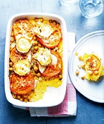 Gratin de polenta au chèvre