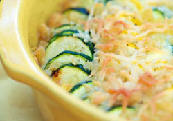 Gratin de courgettes au riz sauvage