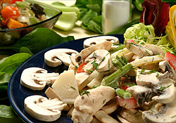 Salade de champignons à la cardamome