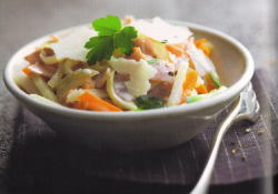 Julienne de légumes à la carbonara diététique
