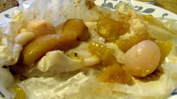 Papillotes de cabillaud aux fruits exotiques