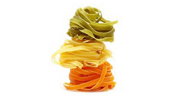 Pâtes tricolores aux légumes