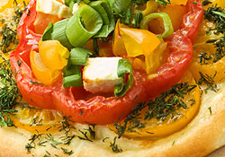 Pitazzas aux légumes et aux oignons