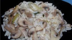 Riz aux champignons et saumon