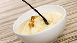 Riz au lait de riz, poire et vanille