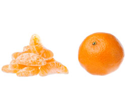 Salade de mandarines aux amandes concassées